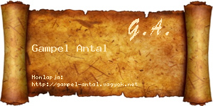 Gampel Antal névjegykártya
